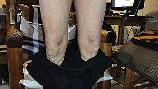 Randy Mature Wanks Naked Monster Cock Solo