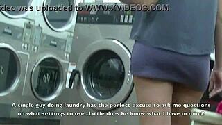 sucking big black cock college laundromat sheer pt1
