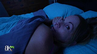 stepmom's warm bed tempts junior after nightmare for secret shaved pussy ride