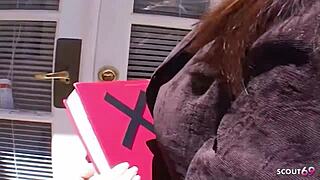 fit secretary with big tits... seduced for rough fuck?? swallows his huge load!