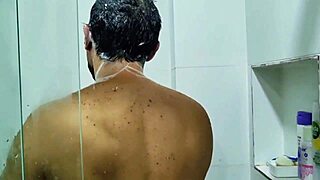 stepmom spied on me in shower then sucked my cock hard homemade