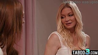 Lesbian Milf Stepmom Licks Teen Stepdaughter's Pussy Goodbye