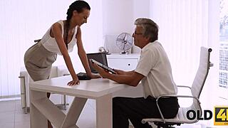 old4k mature boss stretches teen assistant instead of project
