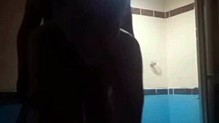 voyeur films busty colombian milf's big clit hairy pussy fucked doggystyle in motel!