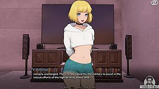 bunkered with cute femboy dildo play cumshot on small tits shemale fun