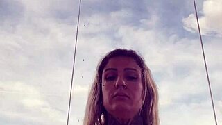 Tattooed woman nearly kicked from gym for see-through top with hard wet nipples