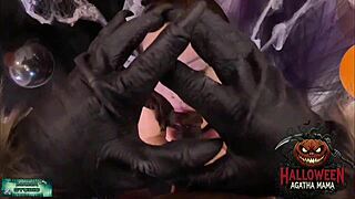 Who fills this Brazilian milf's Halloween pumpkin with BBC cum?