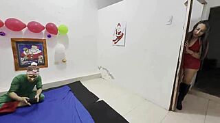 Bandit Stepson Fucks Demanding Stepmom Christmas Grocery Shop Turns Doggystyle Cowgirl