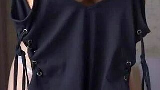 Stepmom tries on sexy lingerie for perfect body tease