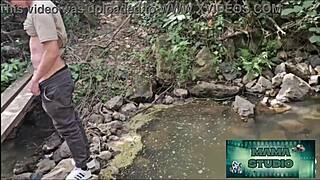 Mama Studio Outdoor Libertine Fuck Turns Quickie Creampie with Big Cock