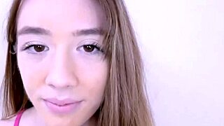 Brunette model seduced fucked hard daddy style at casting audition sofa