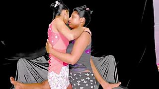 Two Babes Share One Cock in Wild Threesome Fuck!