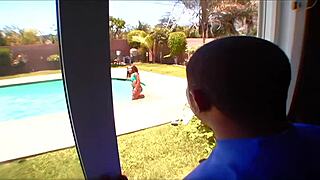 Fucking this sexy 18 year old black teen in fishnets and heels