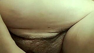 Amateur BBW Wife Opens Lingerie to Enjoy Her Hairy Mature Pussy Solo