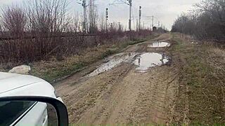 Risky Outdoor Public Blowjob Swallows Every Drop From Stranger