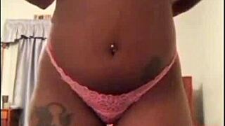 Curvy ebony milf deepthroats bbc bareback rides to wet pussy creampie