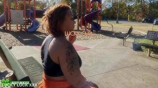 lucky nicole santana big booty black milf playground car pounding