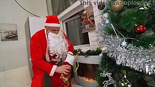 Santa Fucks Monika Fox Anal Christmas Squirt Cum Mouth