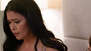 asian stepmom masturbates while lesbian stepdaughter watches!