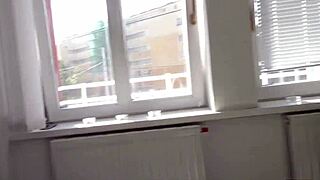 Boy cashes in as girlfriend fucks mature neighbor!