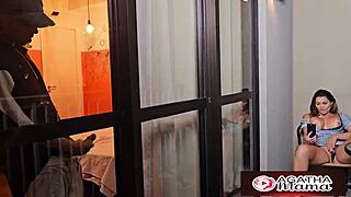 agatha mama catches her young step cousins jerking off... she jumps in for hot threesome fun!