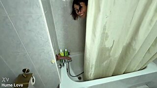 i catch my colombian girlfriend in the shower and fuck her ass pov till dawn