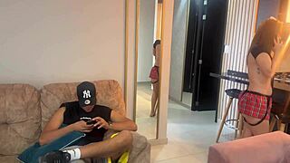 Colombian Neighbor Milf Fucked Hard While Cuck Hubby Distracted