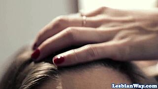 big-tits milf gets her pussy licked by glam lesbian!