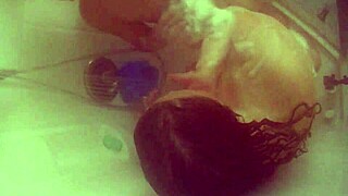 bbw wife soaps up big tits then bends for shower doggy cumshot