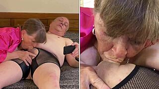 Hey granny carmen wanna see this mature cock sucker in fuchsia lingerie?