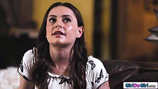 Milf stepmom stepdaughter kiss lick shaved pussies masturbate taboo