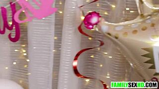 Blonde milf unwinds with stepfamily threesome massage toy play