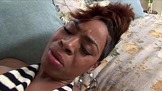 gorgeous ebony stepmom bbw takes massive creampie from huge black cock 🍫💦