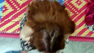 beautiful maid gives that sloppy deepthroat blowjob in bedroom