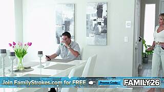 Stepmom Catches Stepsister Jerk Off Stepsons Leads To Barefoot 3some Lesson.