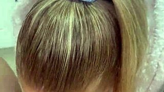 stepmom sucks my big dick doggy fuck then bathroom tit cum