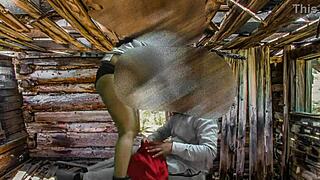 wet night forest romp: mommy's puffy pussy begs for more