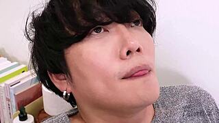 korean stepmom-in-law sneaks bedroom blowjobs from stepson-in-law behind daughter's back