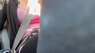 hey check out this italian milf flashing her huge tits on a car ride