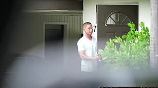 cuckold hubby spies wife's cheating then forces her onto lover's cock