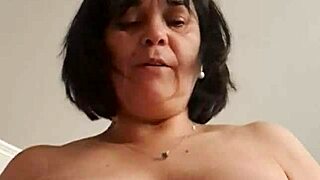 Chubby latina stepmom gallops stepson cock in homemade pov