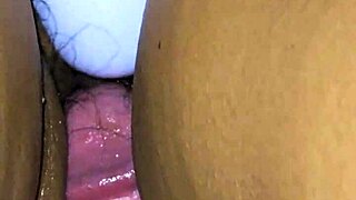 watch this fat latina milf's tight hairy pussy drip as hubby fucks her closeup?