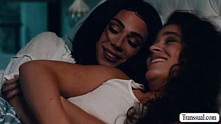 Shemale stepmom seduces stepteen fingering licking wet pussies tattooed tgirl lust