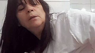 mom surprised in bathroom creampie fuck