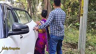 desi stepdad catches stepdaughter outdoors and fucks her shaved pussy doggystyle