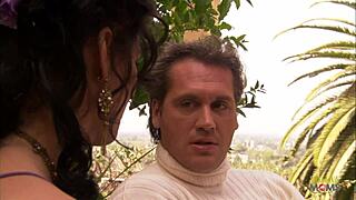 milf in lingerie rides cock outdoors garden deepthroat bliss!