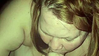 Milf deepthroats monster big cock gags swallows full cum load blowjob