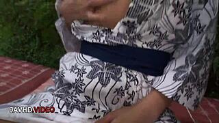 Aoi Mizuno's Steamy Outdoor Blowjob Explodes in Cum