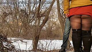 what if hot stepmom's pee play outside leads to wet pantyhose fetish with her curvy milf body